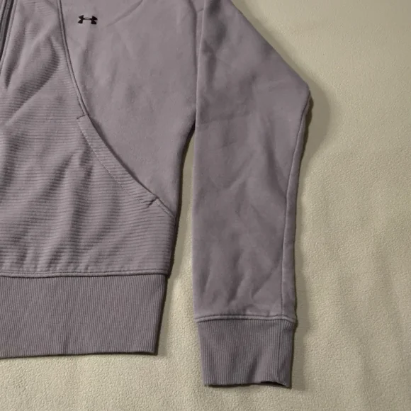 Under Armour Womens Zip-Up Hoodie Sweatshirt Sz S Purple. - Picture 3 of 13